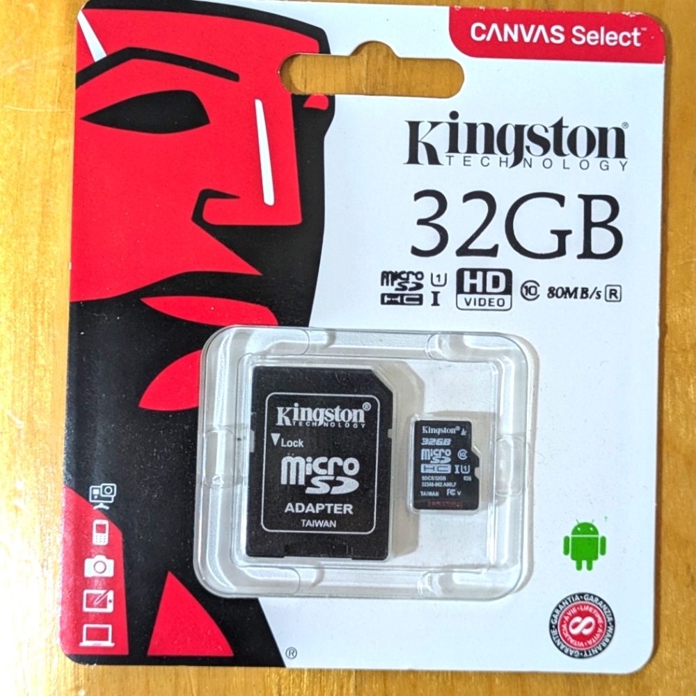 Kingston 32G Micro HD SD Memory Card HC1 | Incl. Adapter | New in Box